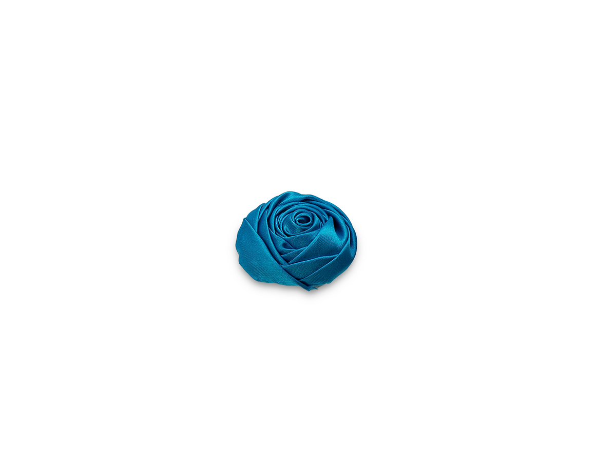 B3 Satinrose Mittelblau / Durchmesser 5 cm