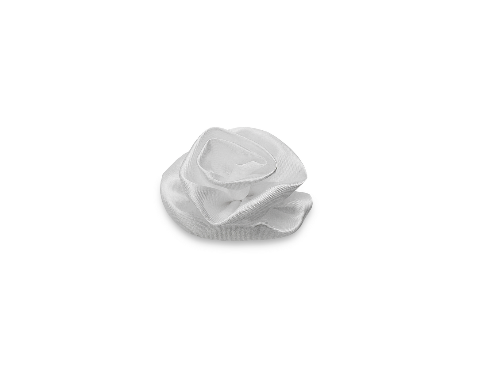 S1 Satinrose Weiß / Durchmesser 7 cm