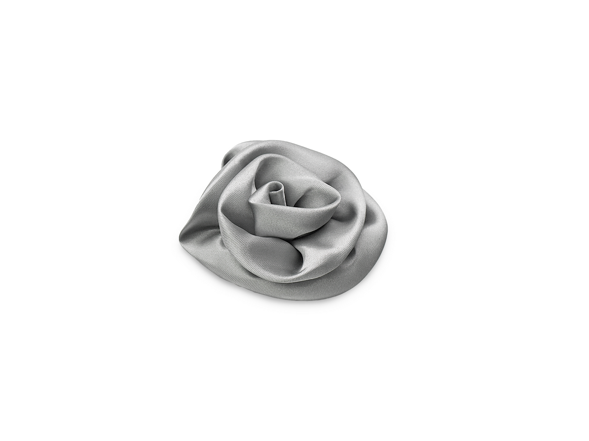 S8 Rosa de satén gris / diámetro 7 cm