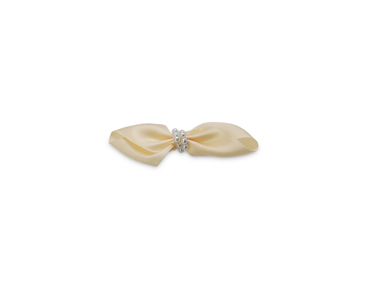 M2 Satinschleife Champagner 7,5 x 3,8 cm